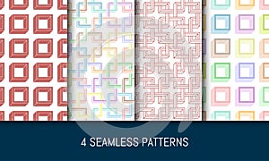 Seamless patterns set. Abstract backgrounds.