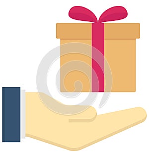 Gift Line Style vector icon which can easily modify or edit