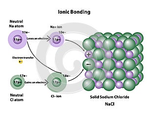 Ionic Bonding in a Solid Sodium Chloride Crystal photo