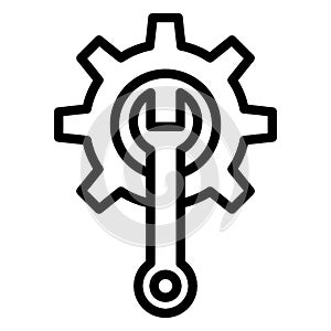 Cog  Glyph Style vector icon which can easily modify or edit