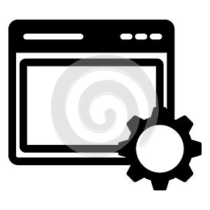 Cogs  Glyph Style vector icon which can easily modify or edit