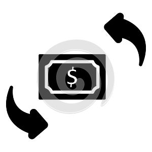 Dollar  Glyph Style vector icon which can easily modify or edit