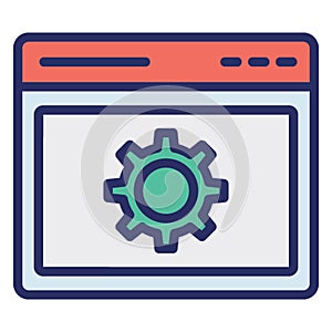 Cog  Glyph Style vector icon which can easily modify or edit