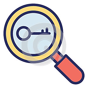 Key  Glyph Style vector icon which can easily modify or edit