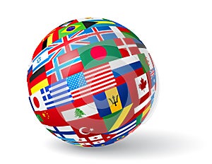 World flags sphere