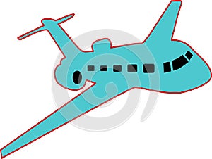 Airplane in white background. VECTOR