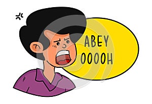 Vector Cartoon Illustration Of Boy