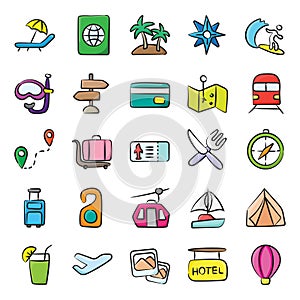Pack Of Holidays Doodle Icons