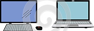 Personal computer and Laptop  vector