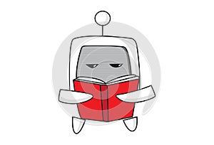 Vector Cartoon Illustration Of Robot