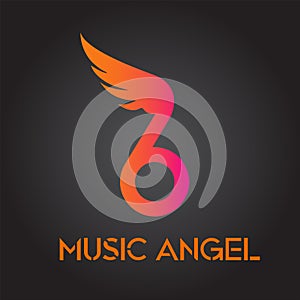 Music angel logo