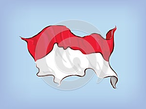 Bendera merah putih indonesia independence vector photo