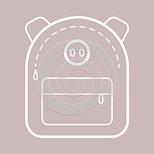 backpack icon vector design. back to school. Simple symbols for app development and website design.