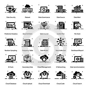 Pack Of Data Solid Icons