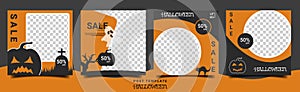 Set of post template halloween theme