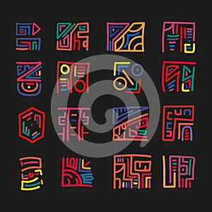 aboriginal motif illustration