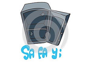 Cartoon Illustration Of Locker