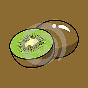 KIWI FRUIT VECTOR ILLUSTRATION