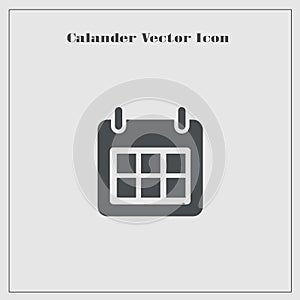 Calendar vector icon, Calendar symbol for web design and mobile applications photo