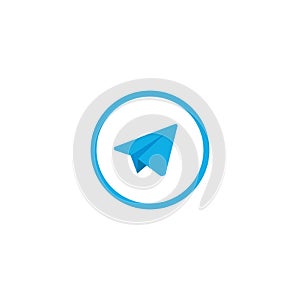 Telegram icon vector for contact section photo