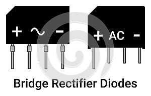 Bridge Rectifier Diode vector illustration photo