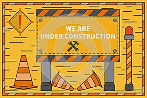 Vector illustration Under construction concept