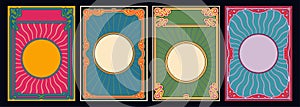 Psychedelic Color Art Nouveau Frame Set photo