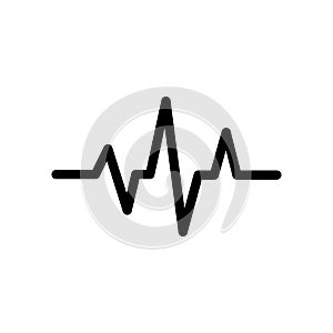 Heart beat pulse icon vector illustration. Heart beat monitor pulse line art vector icon. heartbeat line icon vector illustration. photo