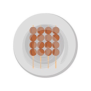 Egg satay vector - illustration