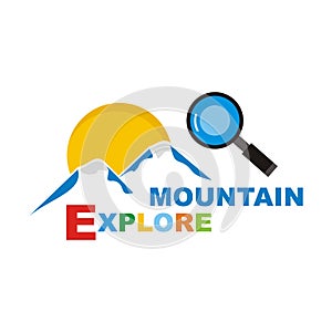 Illustration vector graphic of mountain explore design logo - vector