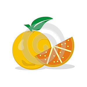 Illustration vector graphic of orange design vector - fruit