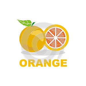 Illustration vector graphic of orange design logo yellow color - fruit - vector