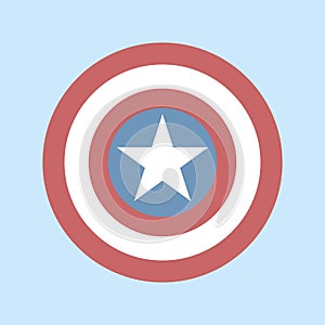 Flat shield illustration representing America