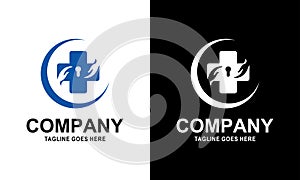 Ilustration vector graphic of Template desain logo farmasi medis