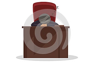 Judge Vector Cartoon Illustration
