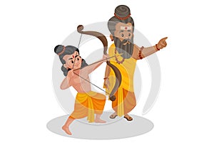 Vector Graphic Illustration of Dronacharya