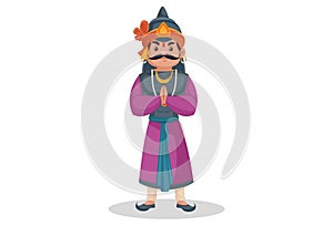 Vector Graphic Illustration of Maharana Pratap photo