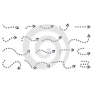 Arrow icon set for web and app. thin line drawing arrows. editable stroke vector illustration