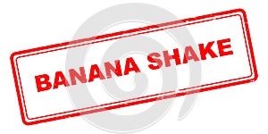 Banana shake stamp on white