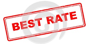 Best rate stamp on white