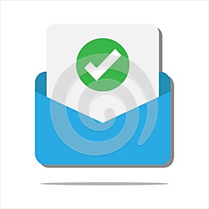 Check mark icon. Approvement concept.