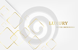 Geometric sqare shape golden gradient color luxury background photo