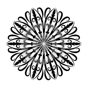 Abstract round pattern. Mandala elegant vector background.