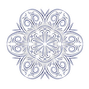 Abstract round pattern. Mandala elegant vector background.
