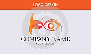Eye and Fish Logo Design