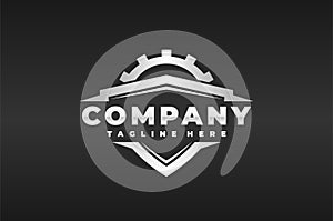 shield gear emblem logo