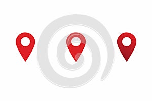 Map pointer icons set.