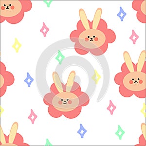 Bunny pattern cartoon seamless