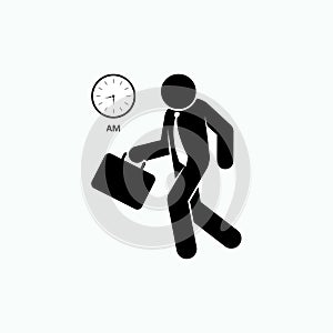 LateLate Icon. Rush Hour or Hurry Symbol - Vector. Presented within Glyph Style.