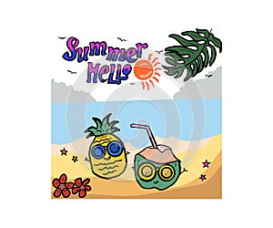 Hello Summer Paradise graphics design photo